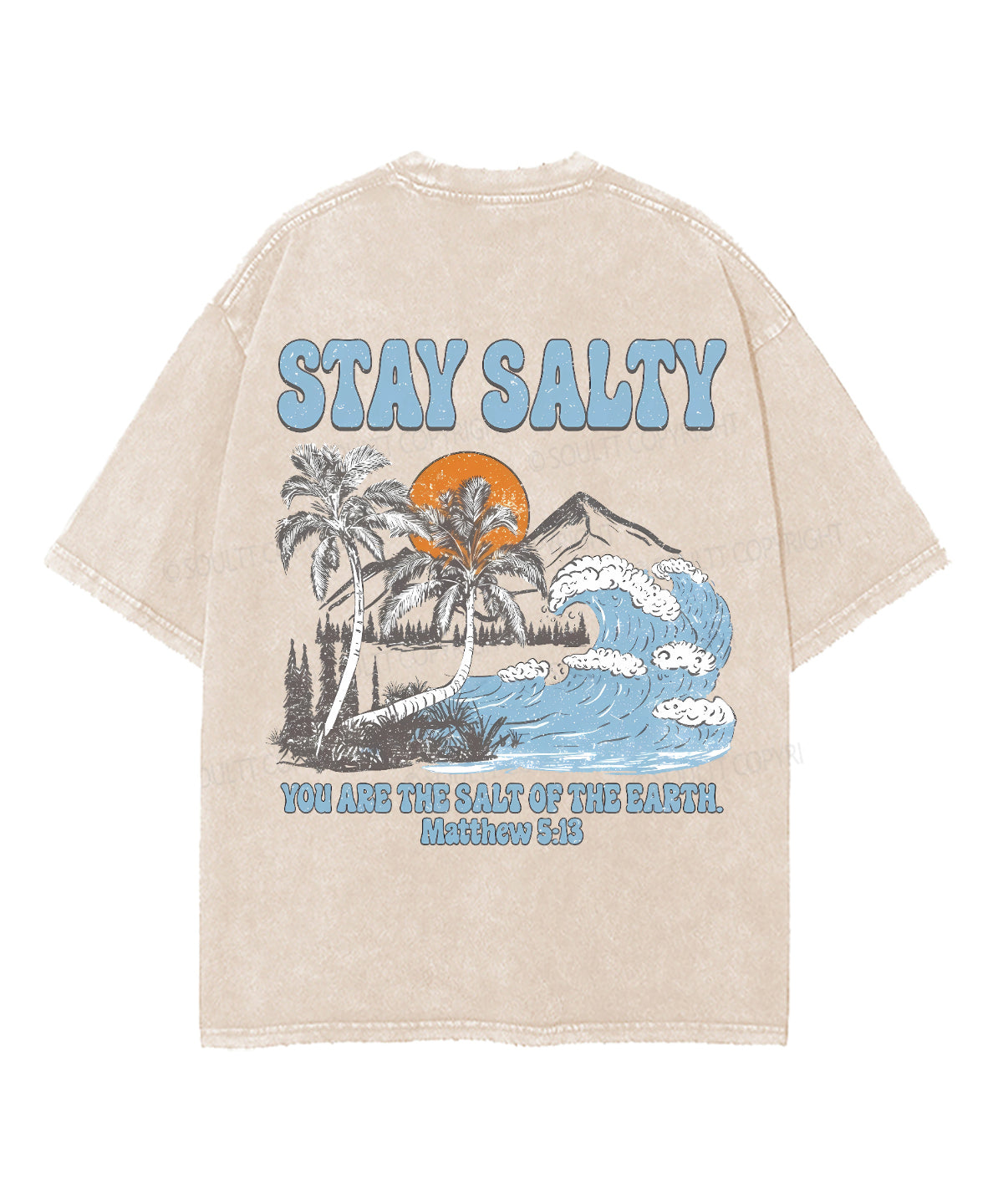 You Are The Salt Of The earth Double Sided Unisex Washed Christian T-shirt