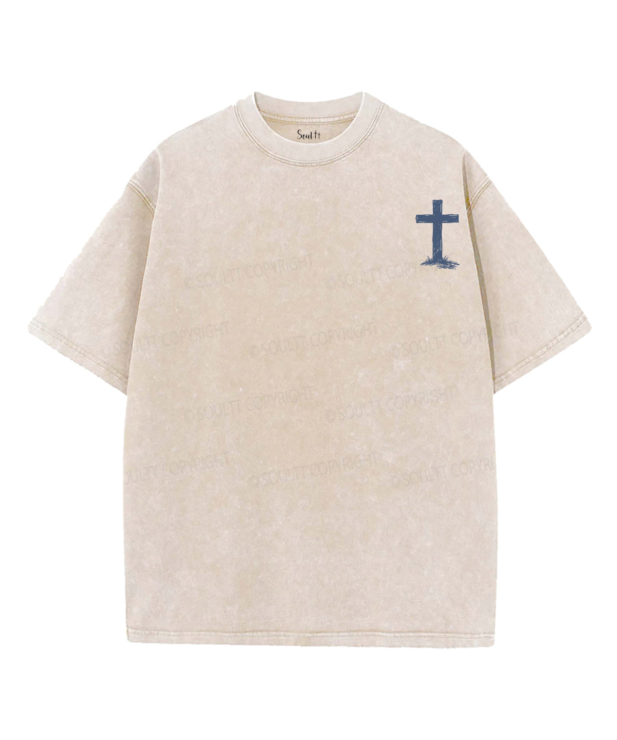 Freedom In His Grace Double Sided Unisex Washed Christian T-shirt