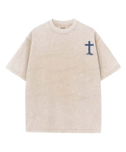 Freedom In His Grace Double Sided Unisex Washed Christian T-shirt