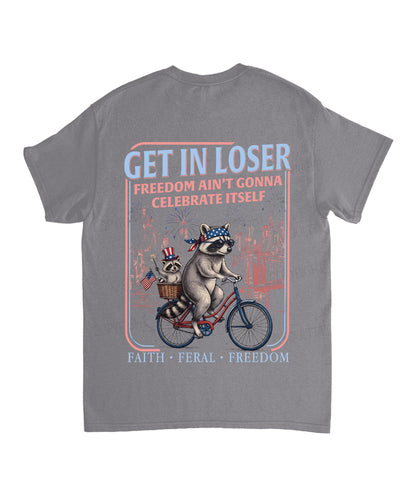 Freedom Ain't Gonna Celebtat Itself Double Sided Unisex Cotton Christian T-Shirt