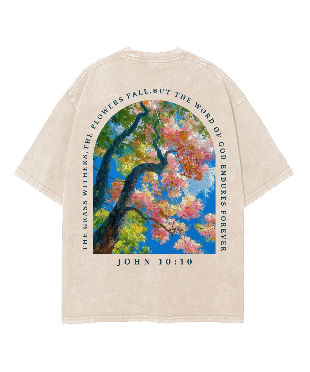 But The Word Of The Lord Endures Forever Double Sided Unisex Washed Christian T-shirt