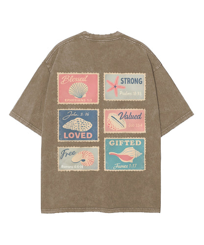 Blessed Double Sided Unisex Washed Christian T-shirt
