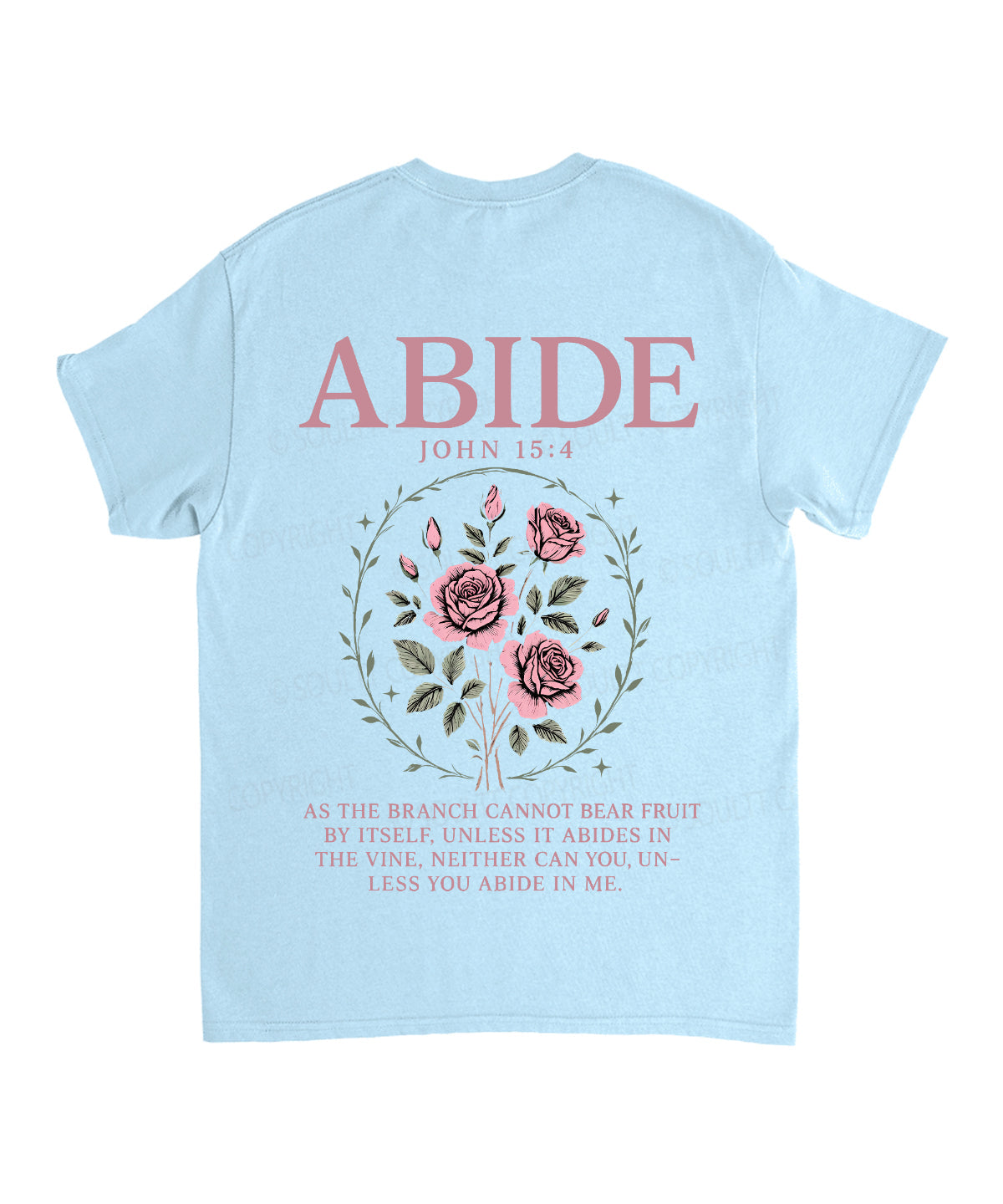 Abide Double Sided Unisex Cotton Christian T-Shirt