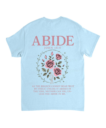 Abide Double Sided Unisex Cotton Christian T-Shirt