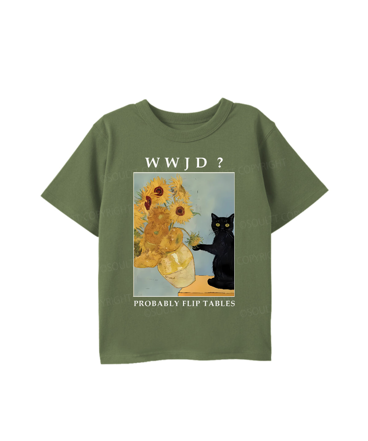 Kids WWJD? Probably Flip Tables Cotton Christian T-shirt