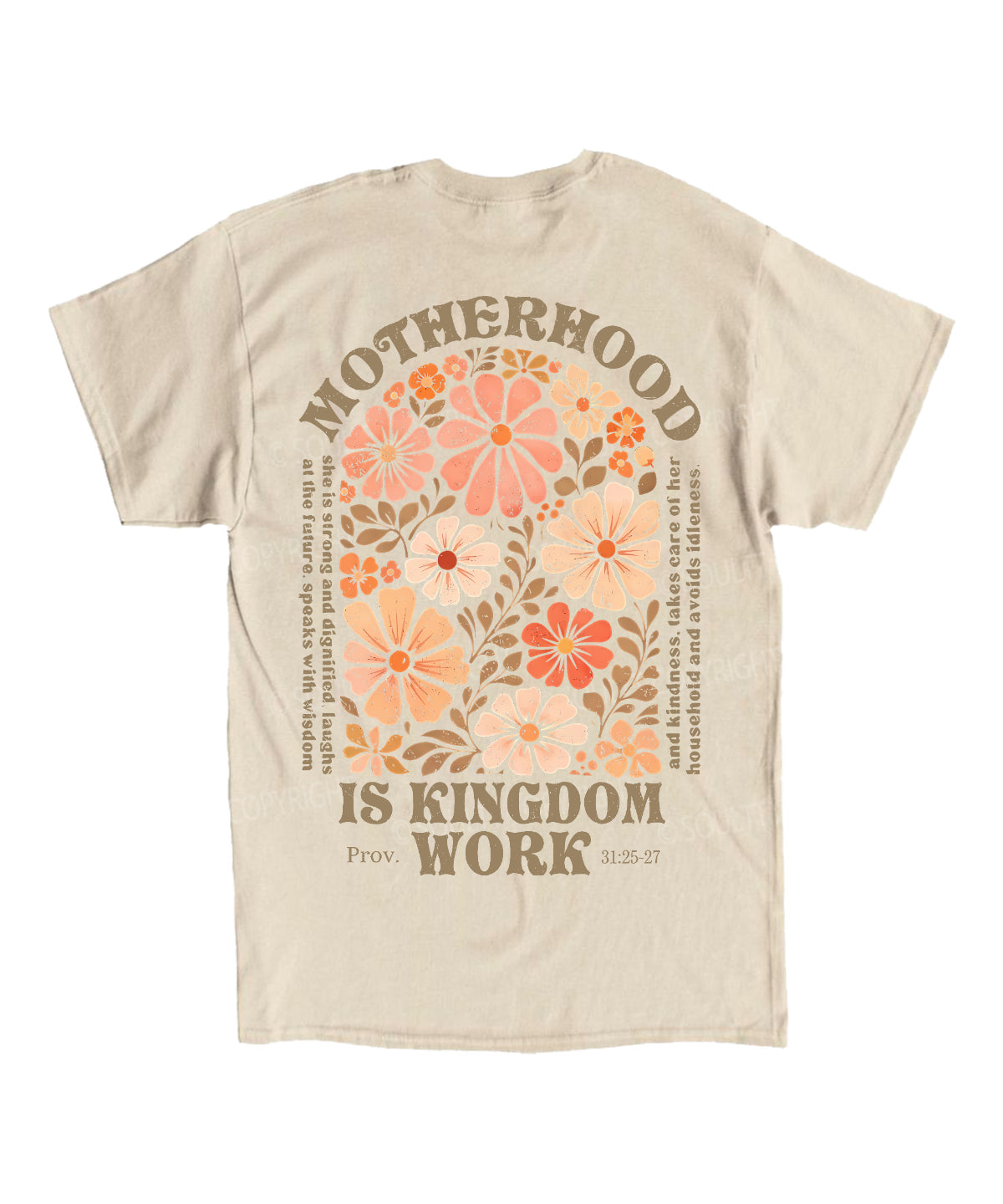 Motherhood Is Kingdom Work Double Sided Unisex Cotton Christian T-Shirt