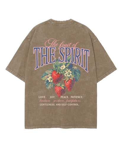 Fruit Of The Spirit Double Sided Unisex Washed Christian T-shirt
