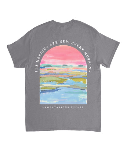 His Mercies Are New Every Morning Double Sided Unisex Cotton Christian T-Shirt