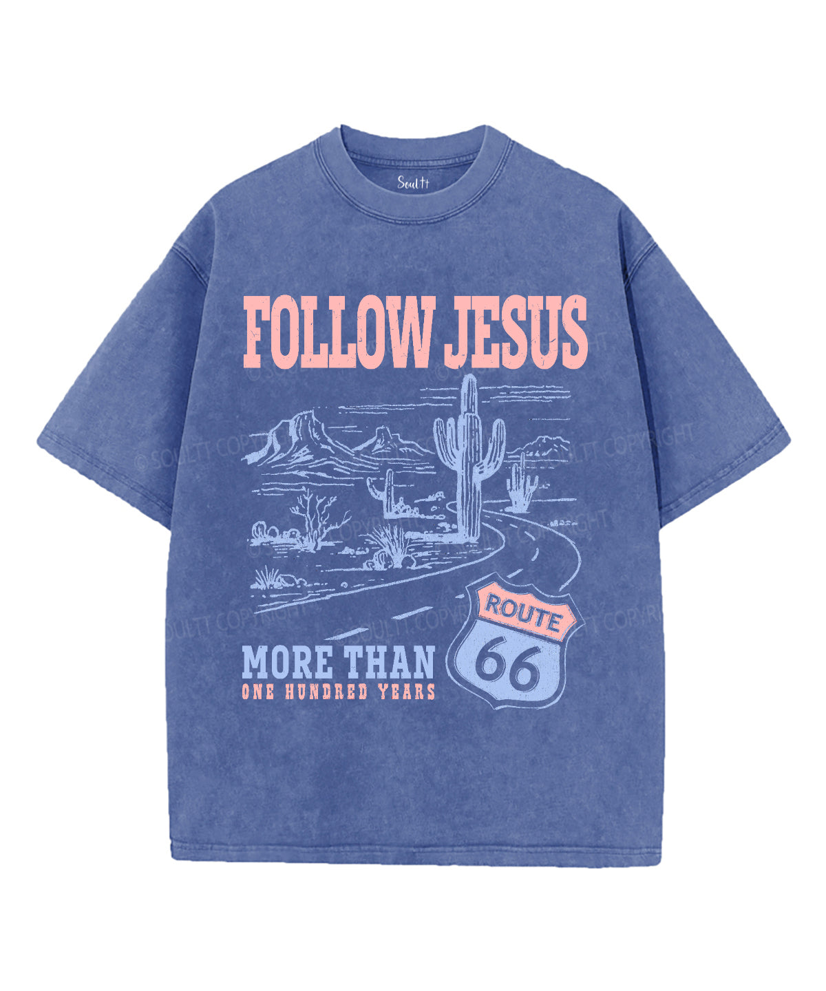 Follow Jesus Unisex Washed Christian T-shirt