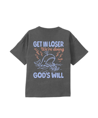 Kids We're Doing God's Will Double Sided Cotton Christian T-shirt