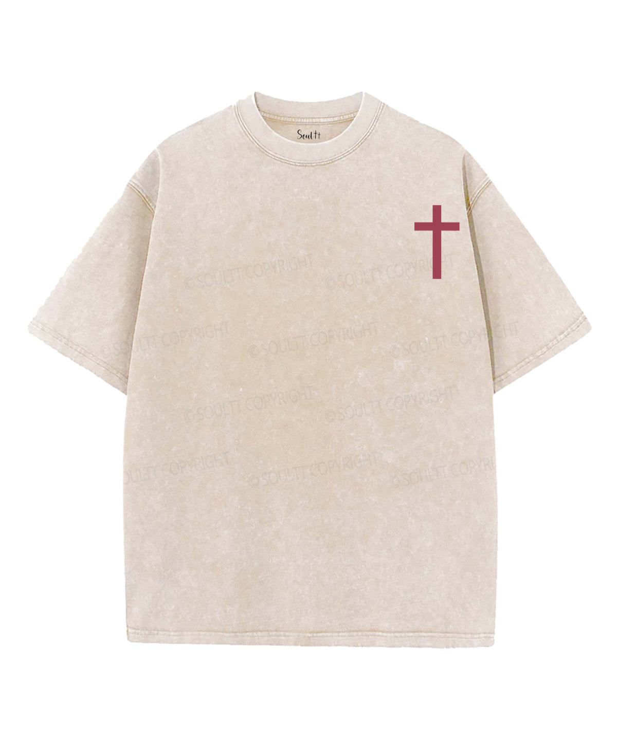 Love Jesus And America Too Double Sided Unisex Washed Christian T-shirt