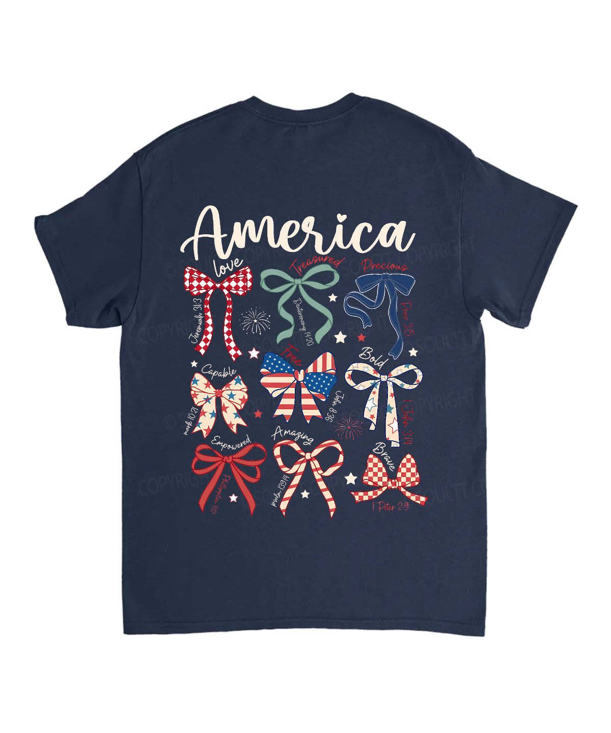 America Double Sided Unisex Cotton Christian T-Shirt