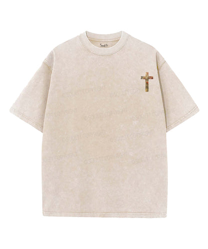 Fatherhood Is Kingdom Work Double Sided Unisex Washed Christian T-shirt