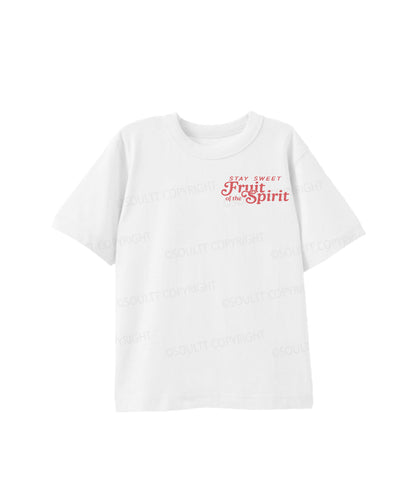 Kids Fruit Of The Spirit Double Sided Cotton Christian T-shirt