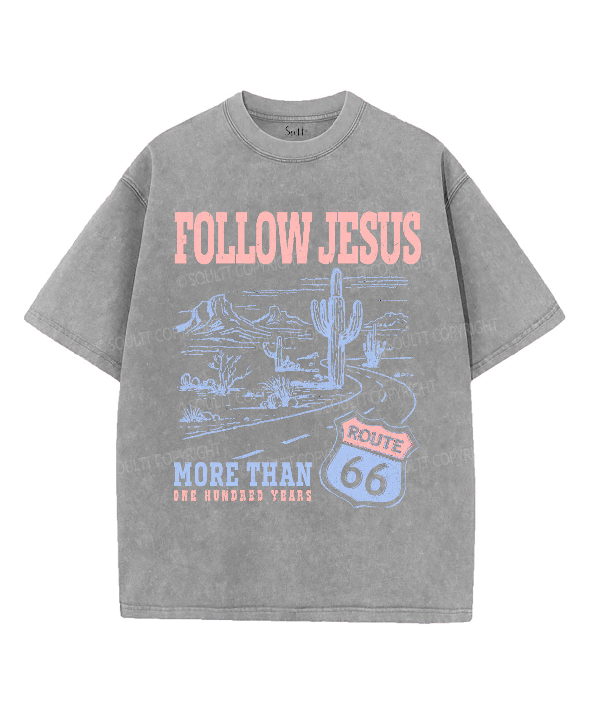 Follow Jesus Unisex Washed Christian T-shirt