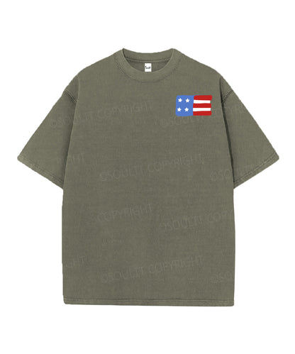 She Loves Jesus And America Too Double Sided Unisex Christian Washed T-Shirt & Shorts