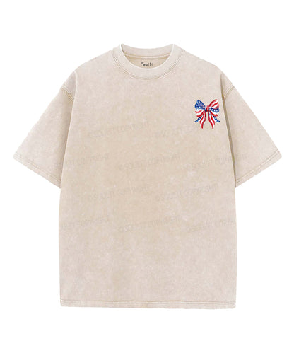 God Bless America Double Sided Unisex Washed Christian T-shirt