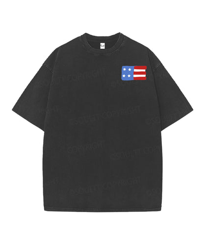 She Loves Jesus And America Too Double Sided Unisex Christian Washed T-Shirt & Shorts