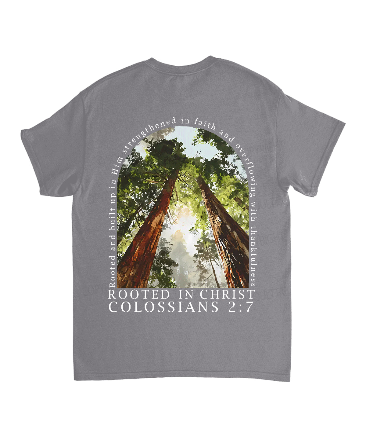 Rooted In Christ Double Sided Unisex Cotton Christian T-Shirt