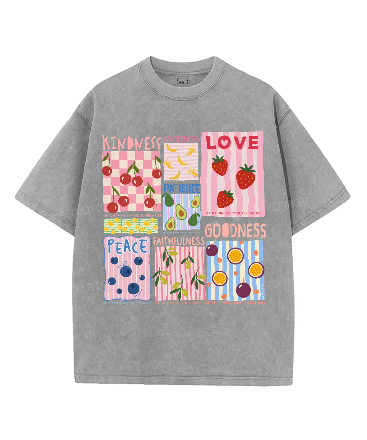 Fruit Of The Spirit Unisex Washed Christian T-shirt