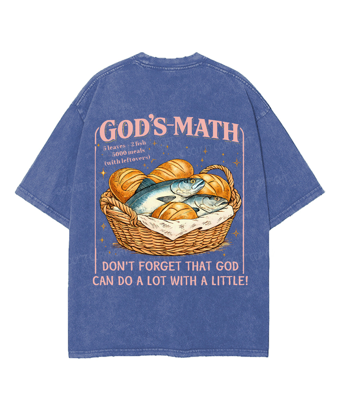 God Can Do A Lot With Little Double Sided Unisex Washed Christian T-shirt