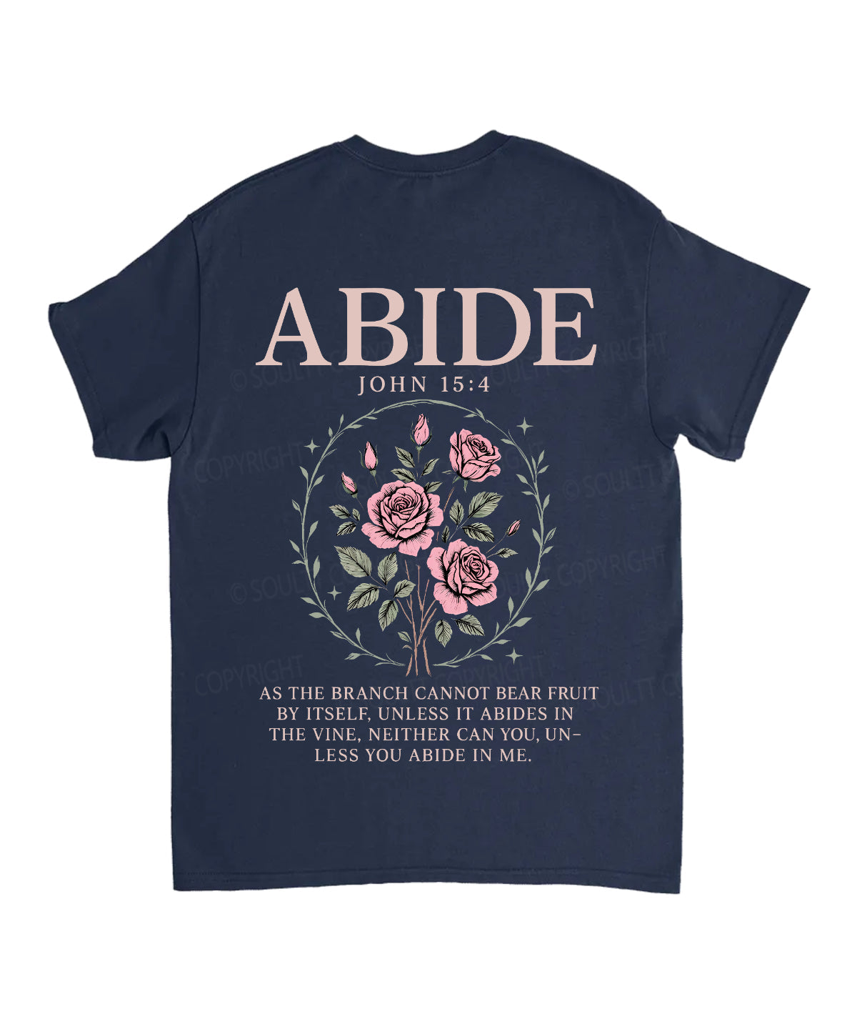 Abide Double Sided Unisex Cotton Christian T-Shirt