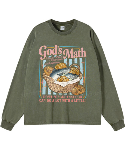 God Can Do A Lot With Little Washed Christian Long-sleeve T-shirt
