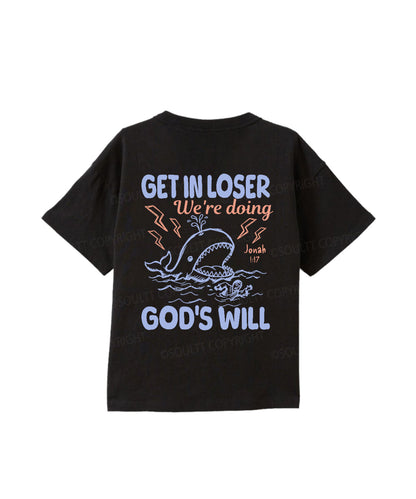 Kids We're Doing God's Will Double Sided Cotton Christian T-shirt
