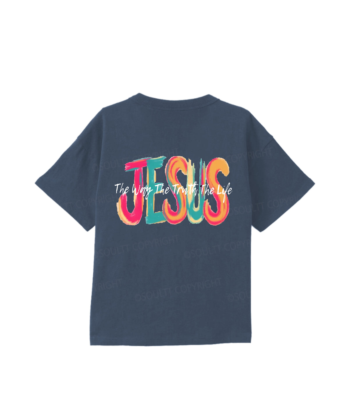 Kids Jesus The Way Double Sided Cotton Christian T-shirt