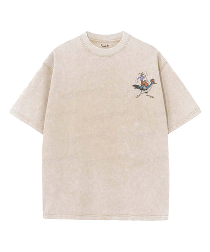 Off To Praise The Lord Double Sided Unisex Washed Christian T-shirt