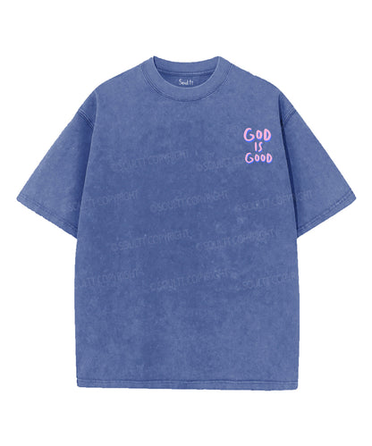 God Is Good Double Sided Unisex Washed Christian T-shirt