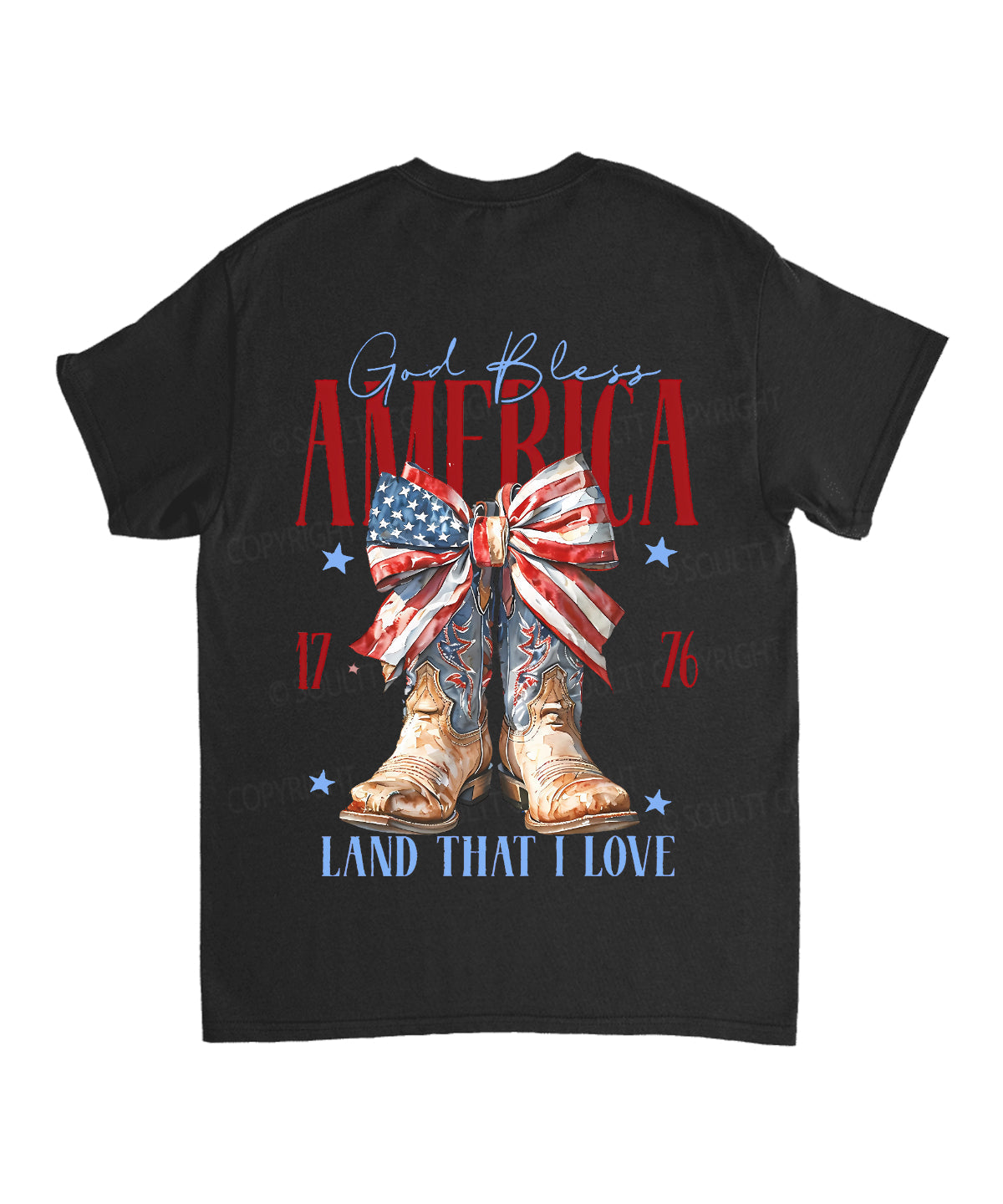 God Bless America Double Sided Unisex Cotton Christian T-Shirt