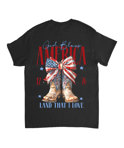 God Bless America Double Sided Unisex Cotton Christian T-Shirt
