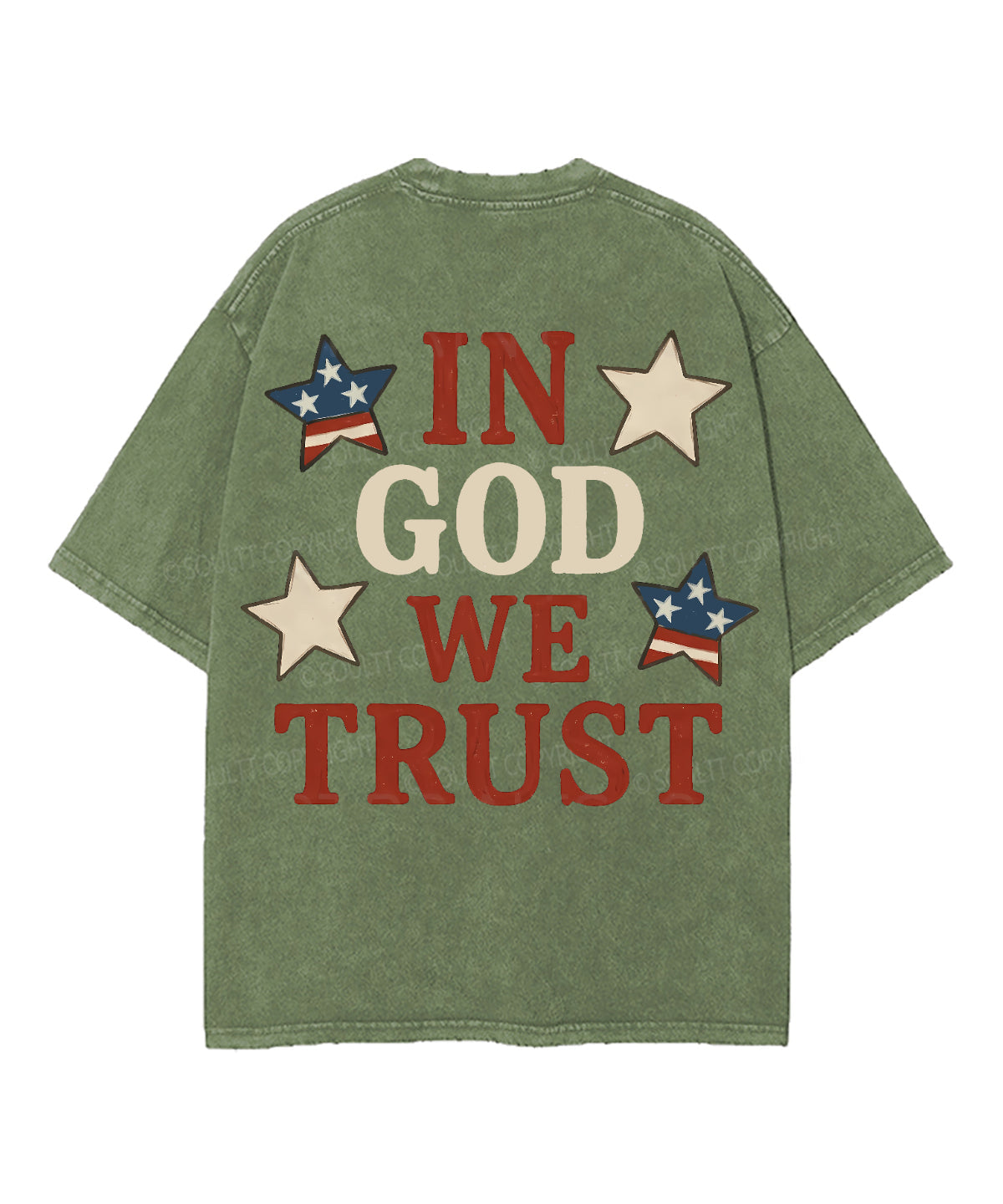 In God We Trust Double Sided Unisex Washed Christian T-shirt