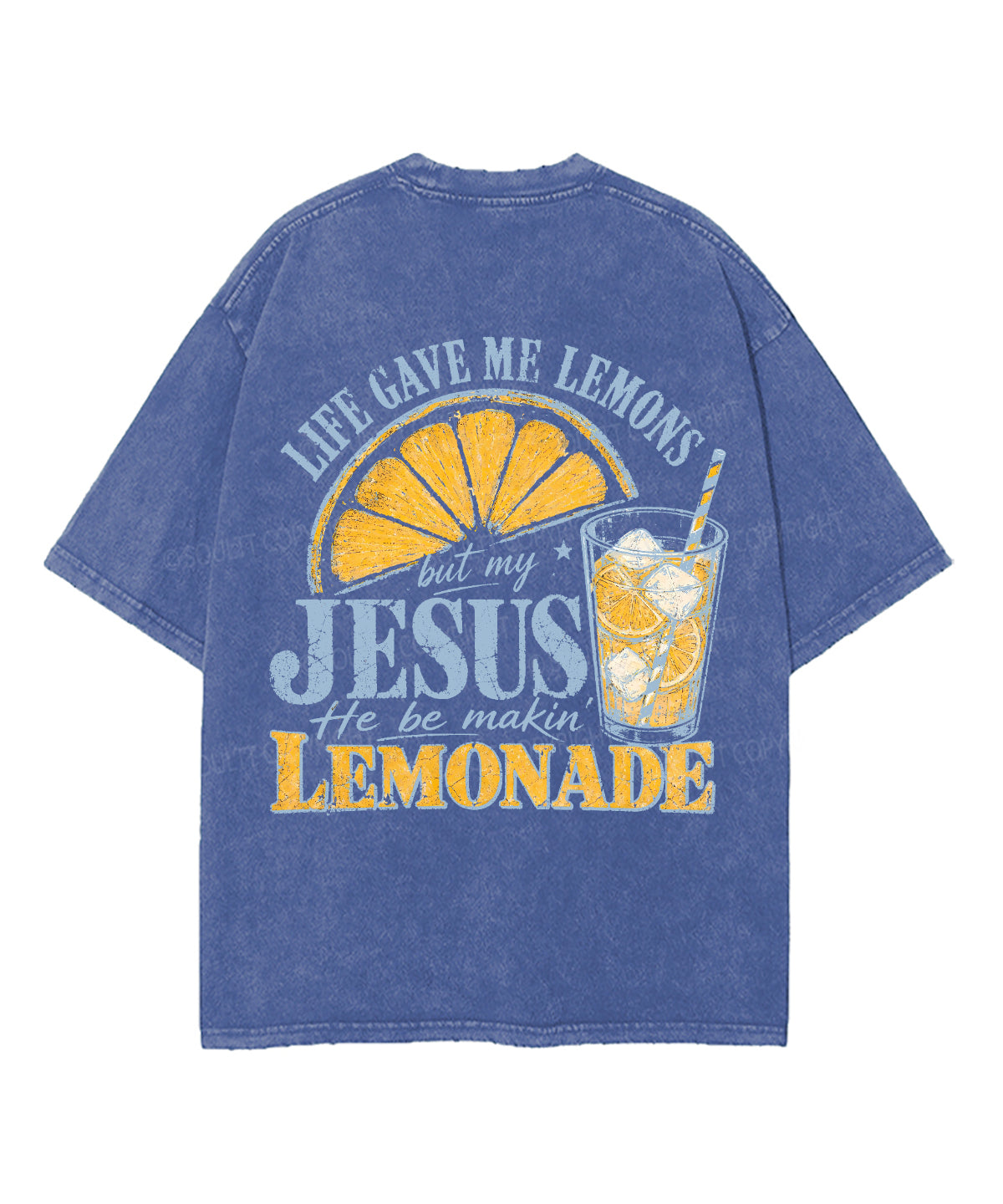 Life Gave Me Some Lemons Double Sided Unisex Washed Christian T-shirt