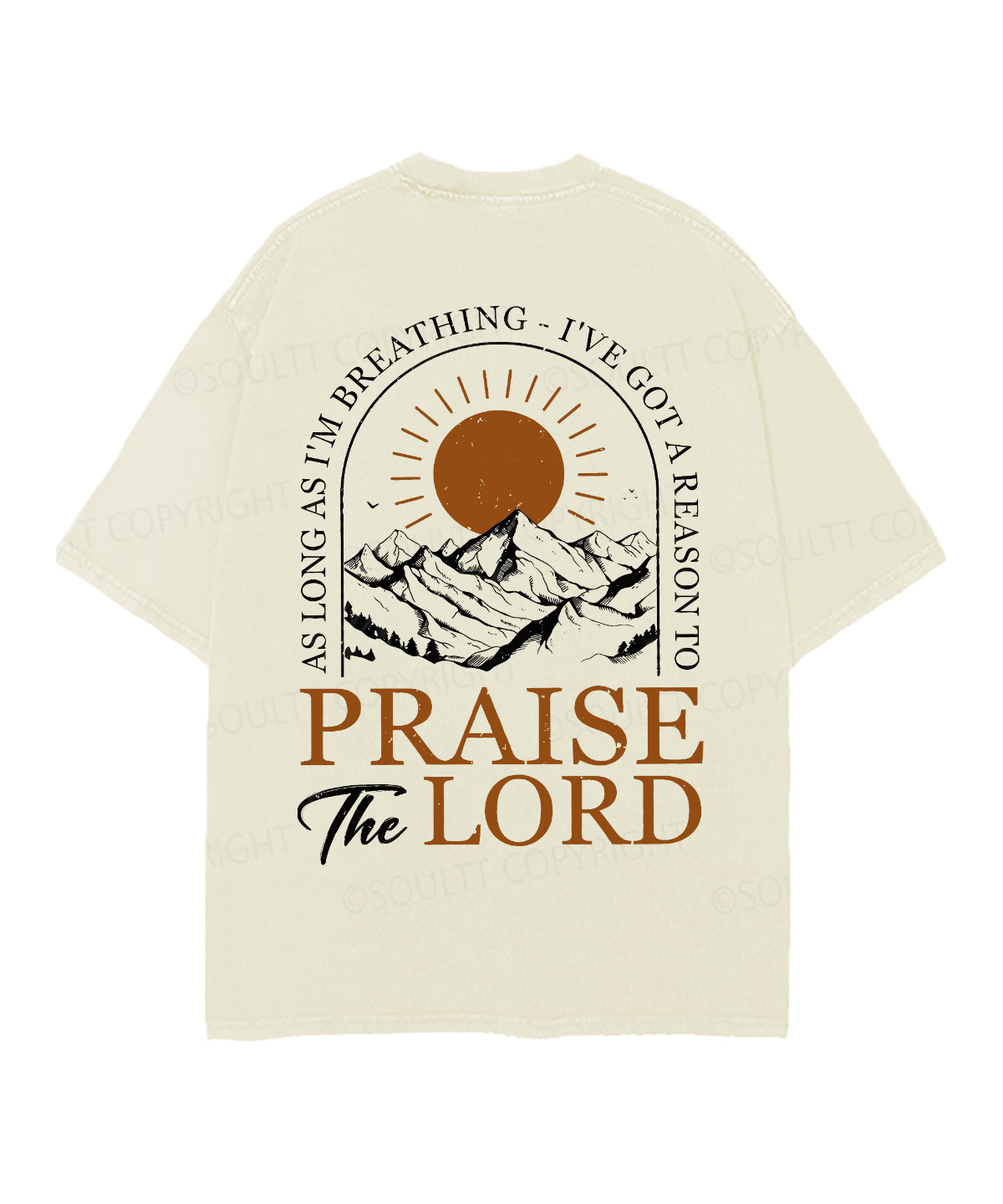 Praise The Lord Double Sided Unisex Christian Washed T-Shirt & Shorts