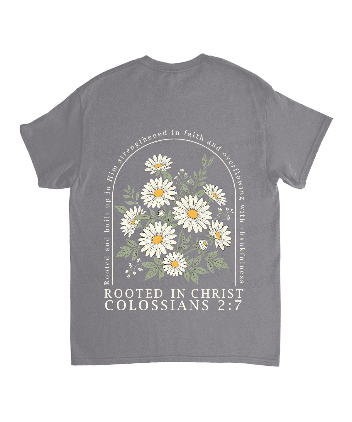 Rooted In Christ Double Sided Unisex Cotton Christian T-Shirt