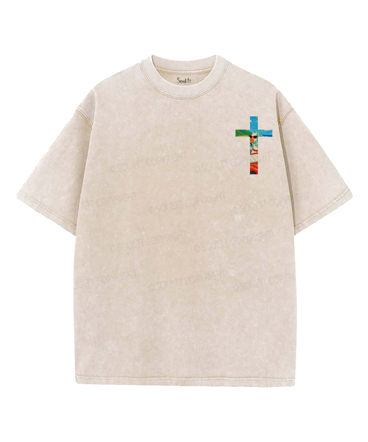 Life Is Better With Jesus Double Sided Unisex Washed Christian T-shirt