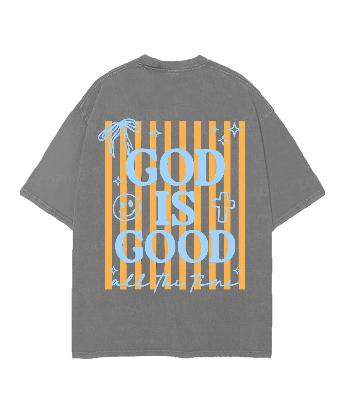 God Is Good All The Time Double Sided Unisex Christian Washed T-Shirt & Shorts