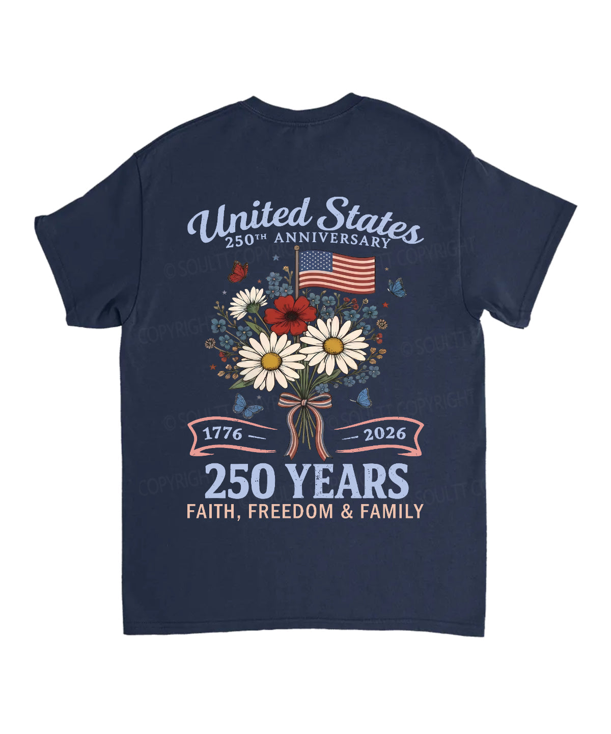 Faith Freedom Double Sided Unisex Cotton Christian T-Shirt