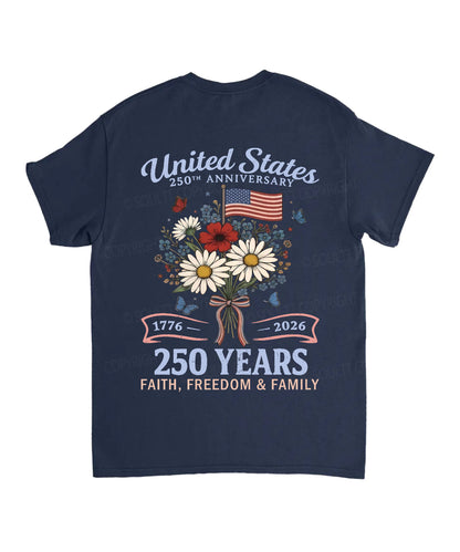 Faith Freedom Double Sided Unisex Cotton Christian T-Shirt