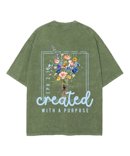 Created For Such A Time Double Sided Unisex Washed Christian T-shirt