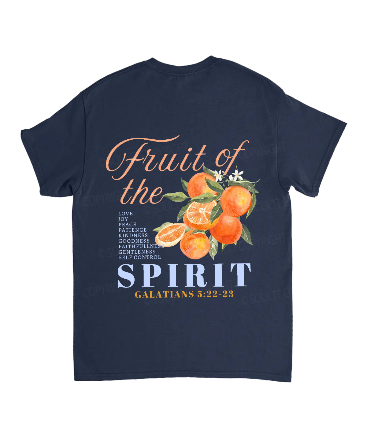 Fruit Of The Spirit Double Sided Unisex Cotton Christian T-Shirt