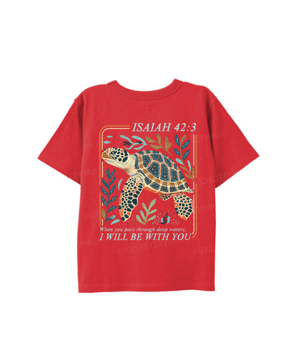 Kids I Will Be With You Double Sided Cotton Christian T-shirt