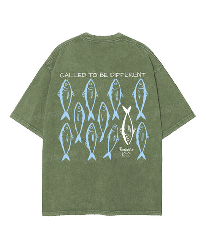 Called To Be Different Double Sided Unisex Washed Christian T-shirt