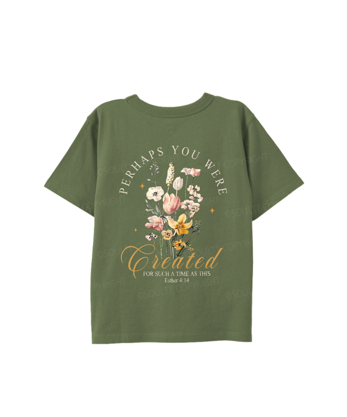 Kids Perhaps You Were Created Double Sided Cotton Christian T-shirt