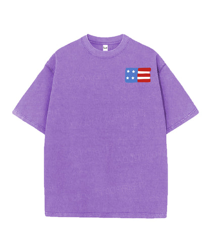 She Loves Jesus And America Too Double Sided Unisex Christian Washed T-Shirt & Shorts