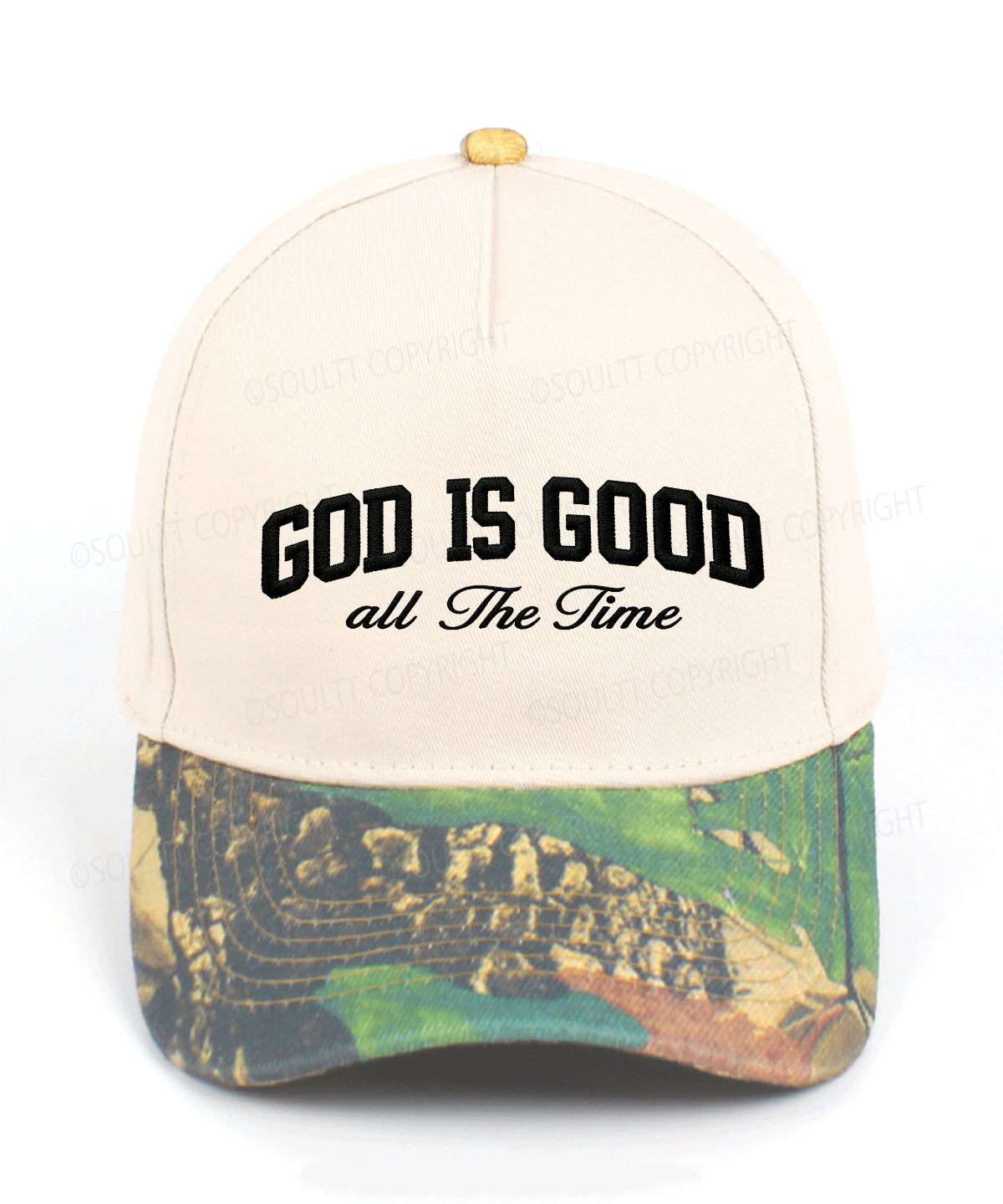 God Is Good All The Time Embroidered Christian Trucker Hat