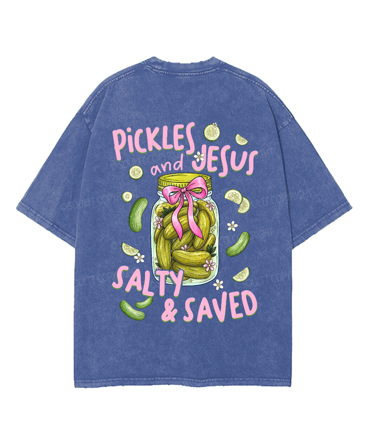Salty & Saved Double Sided Unisex Washed Christian T-shirt
