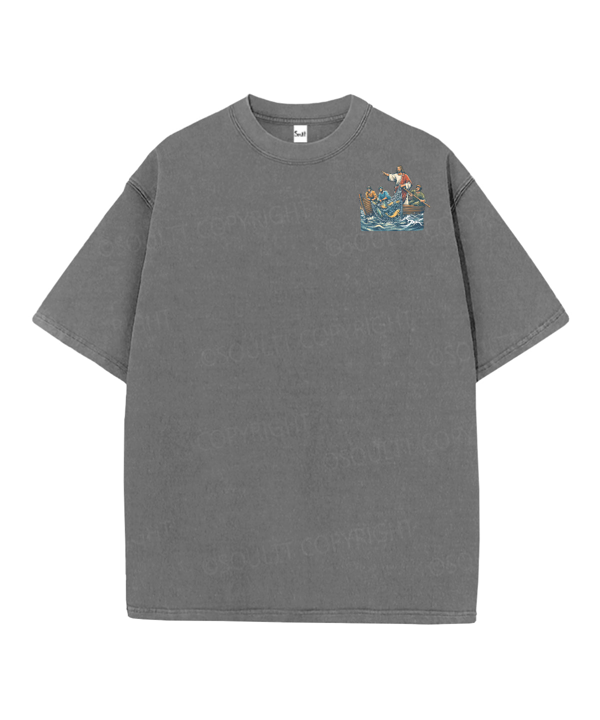 We're Going Fishing Double Sided Unisex Christian Washed T-Shirt & Shorts